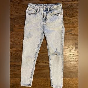 Gap Kids Distressed Jegging Ankle High Rise. Size 10. Adjustable Waist.